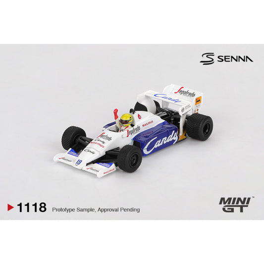 Mini GT - Pre-Order - Toleman TG184 #19 Ayrton Senna 1984 Monaco Grand Prix 2nd Place - MGT01118