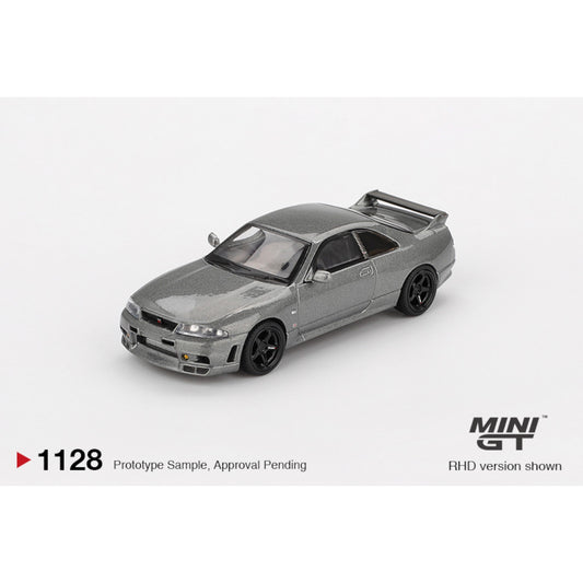 Mini GT - Pre-Order - NISSAN Skyline GT-R Dark Metal Gray (NISMO BCNR33 CRS Version) - MGT01128 (RHD)