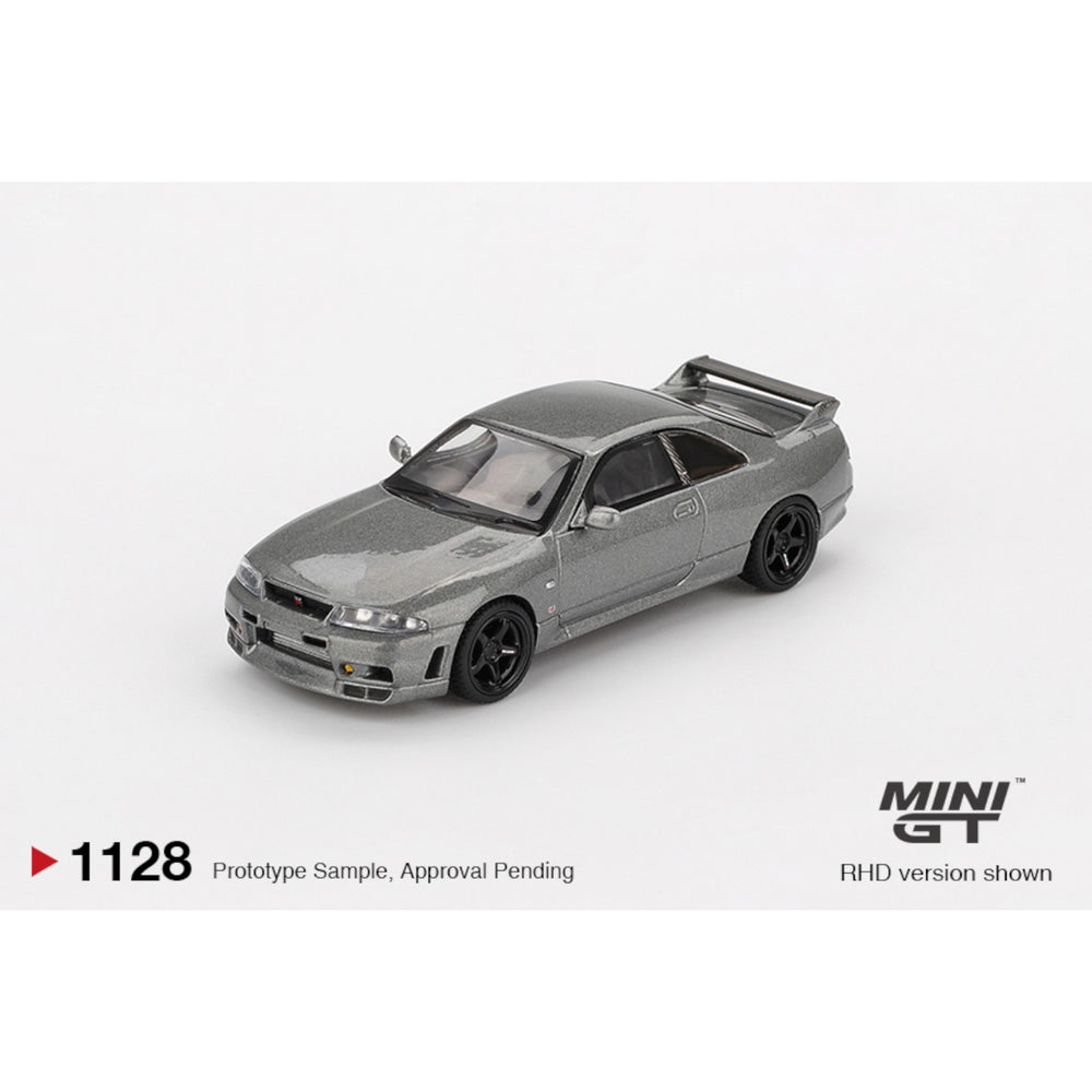 Mini GT - Pre-Order - NISSAN Skyline GT-R Dark Metal Gray (NISMO BCNR33 CRS Version) - MGT01128 (RHD)