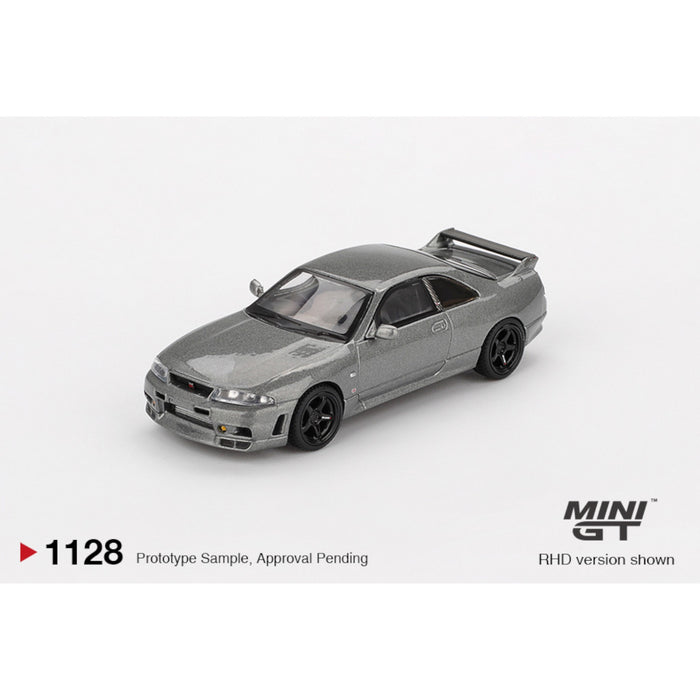Mini GT - Pre-Order - NISSAN Skyline GT-R Dark Metal Gray (NISMO BCNR33 CRS Version) - MGT01128 (RHD)