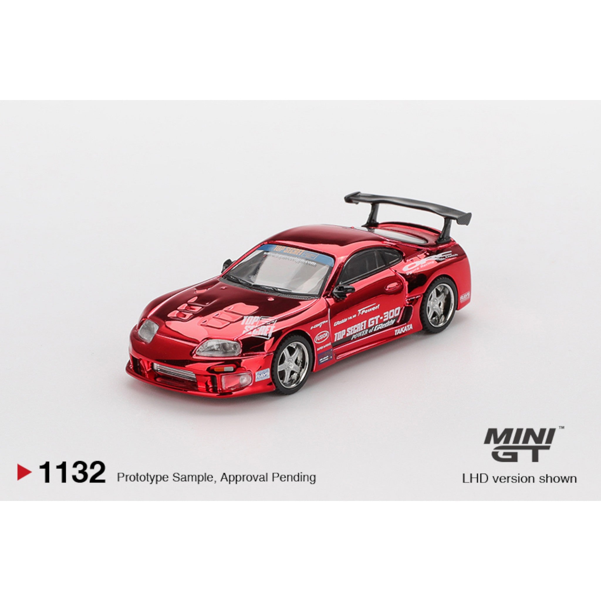 Mini GT - Pre-Order - Toyota Supra (A80) Top Secret GT-300 Top Secret Red Chrome - MGT01132 (LHD)