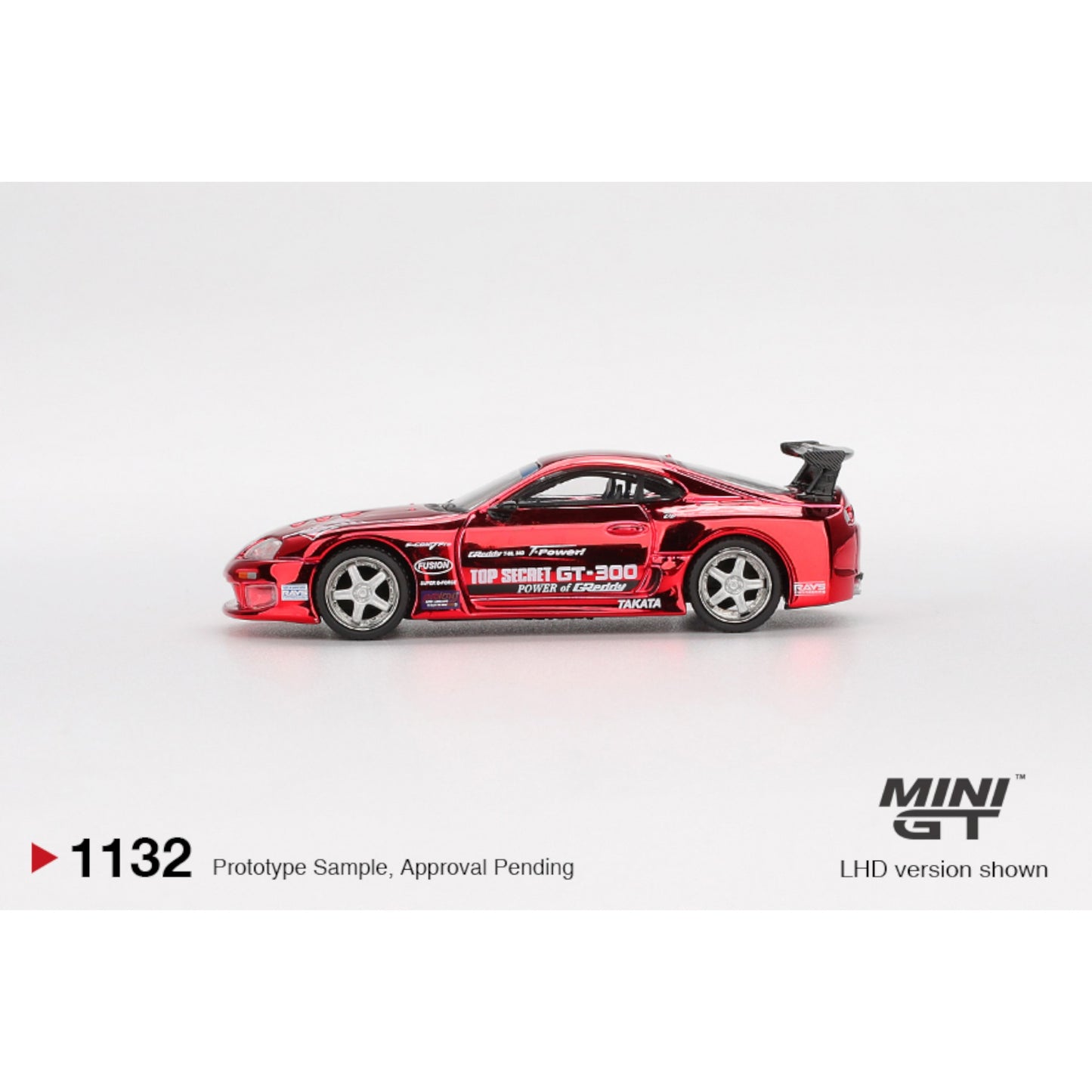 Mini GT - Pre-Order - Toyota Supra (A80) Top Secret GT-300 Top Secret Red Chrome - MGT01132 (LHD)