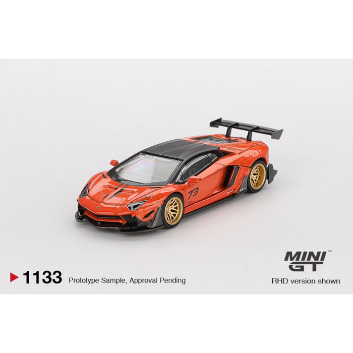 Mini GT - Pre-Order - LB★WORKS Lamborghini Aventador Limited Edition Orange MDX 2025 - MGT01133 (RHD)
