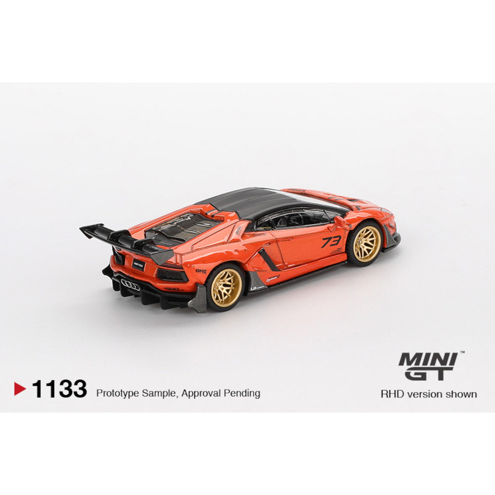 Mini GT - Pre-Order - LB★WORKS Lamborghini Aventador Limited Edition Orange MDX 2025 - MGT01133 (RHD)