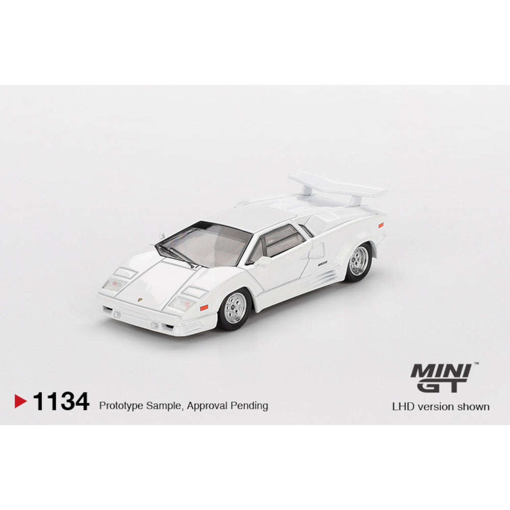 Mini GT - Pre-Order - Lamborghini Countach 25th Anniversary White - MGT01134 (LHD)