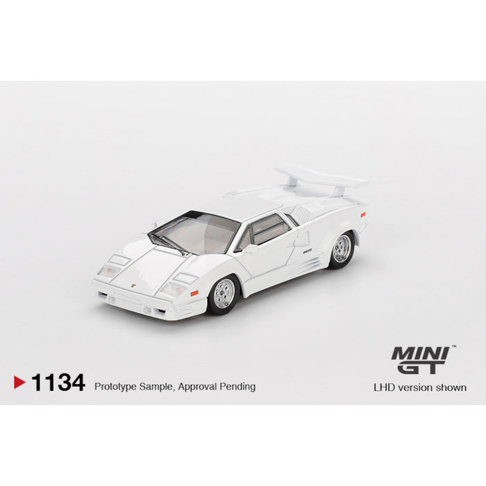 Mini GT - Pre-Order - Lamborghini Countach 25th Anniversary White - MGT01134 (LHD)