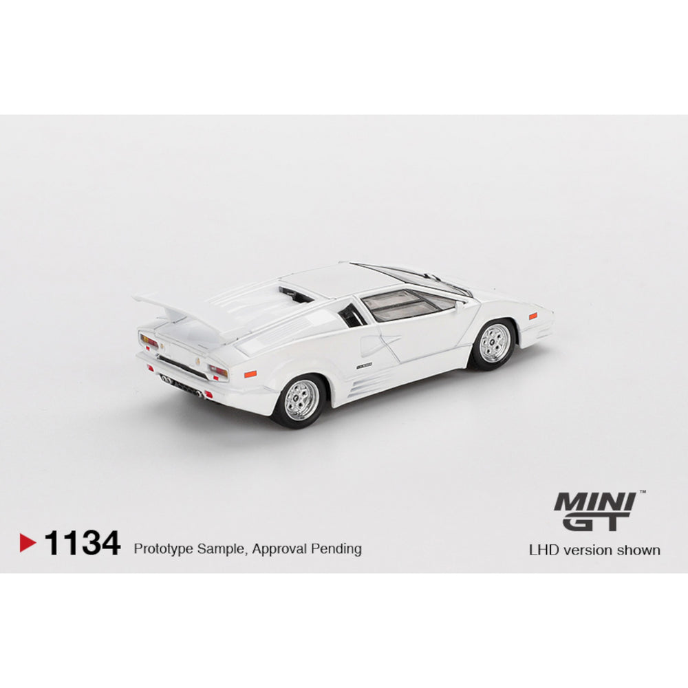 Mini GT - Pre-Order - Lamborghini Countach 25th Anniversary White - MGT01134 (LHD)