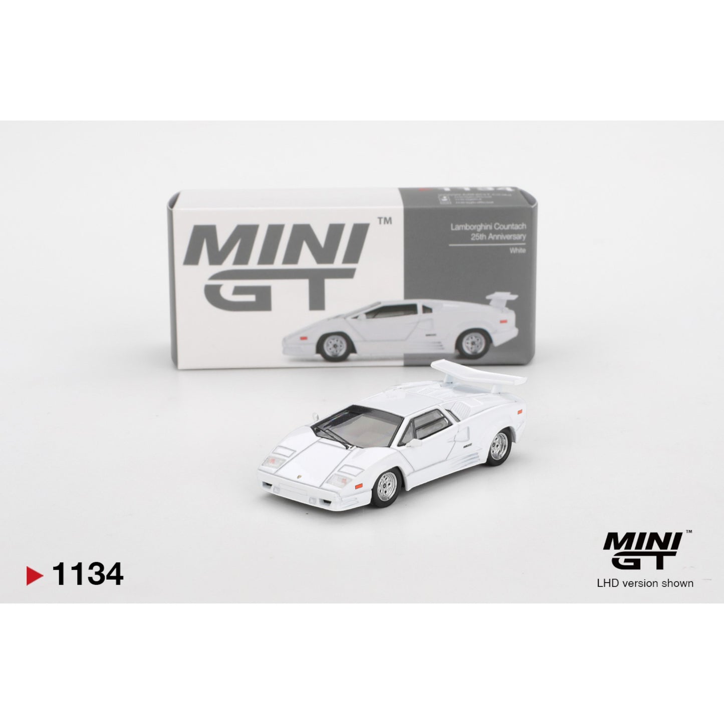 Mini GT - Lamborghini Countach 25th Anniversary White - MGT01134 (LHD)