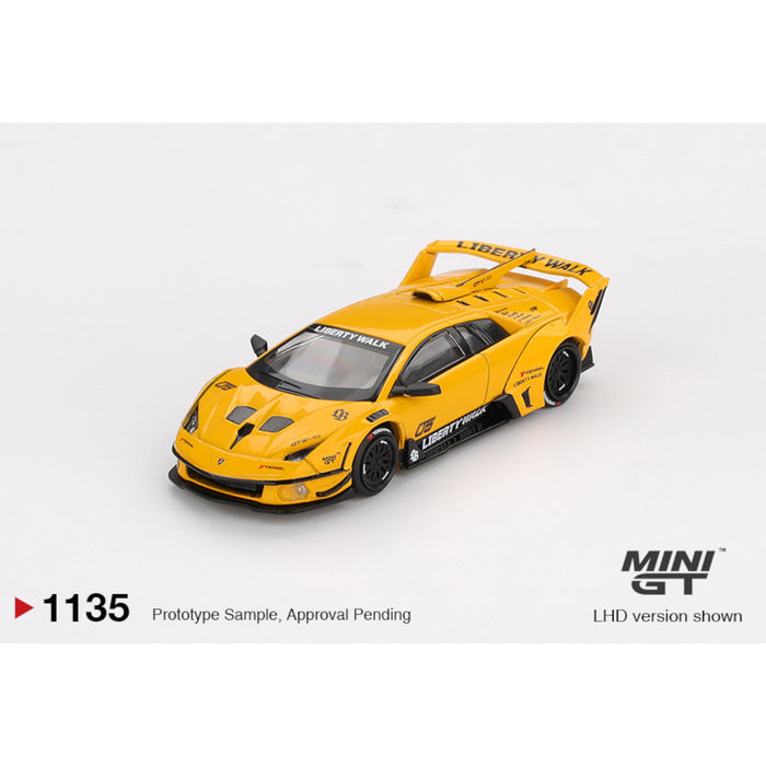 Mini GT - Pre-Order - LB-Silhouette WORKS MURCIELAGO GT Evo Yellow - MGT01135 (LHD)