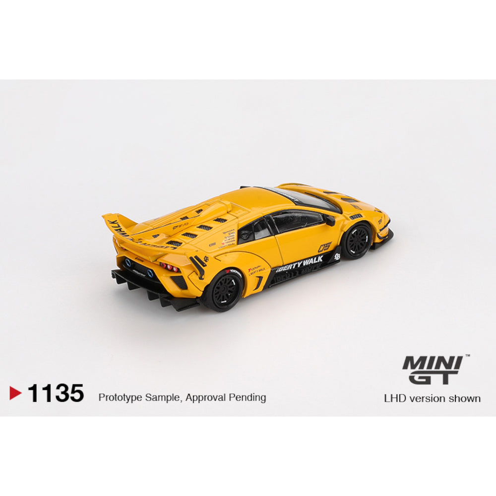 Mini GT - Pre-Order - LB-Silhouette WORKS MURCIELAGO GT Evo Yellow - MGT01135 (LHD)