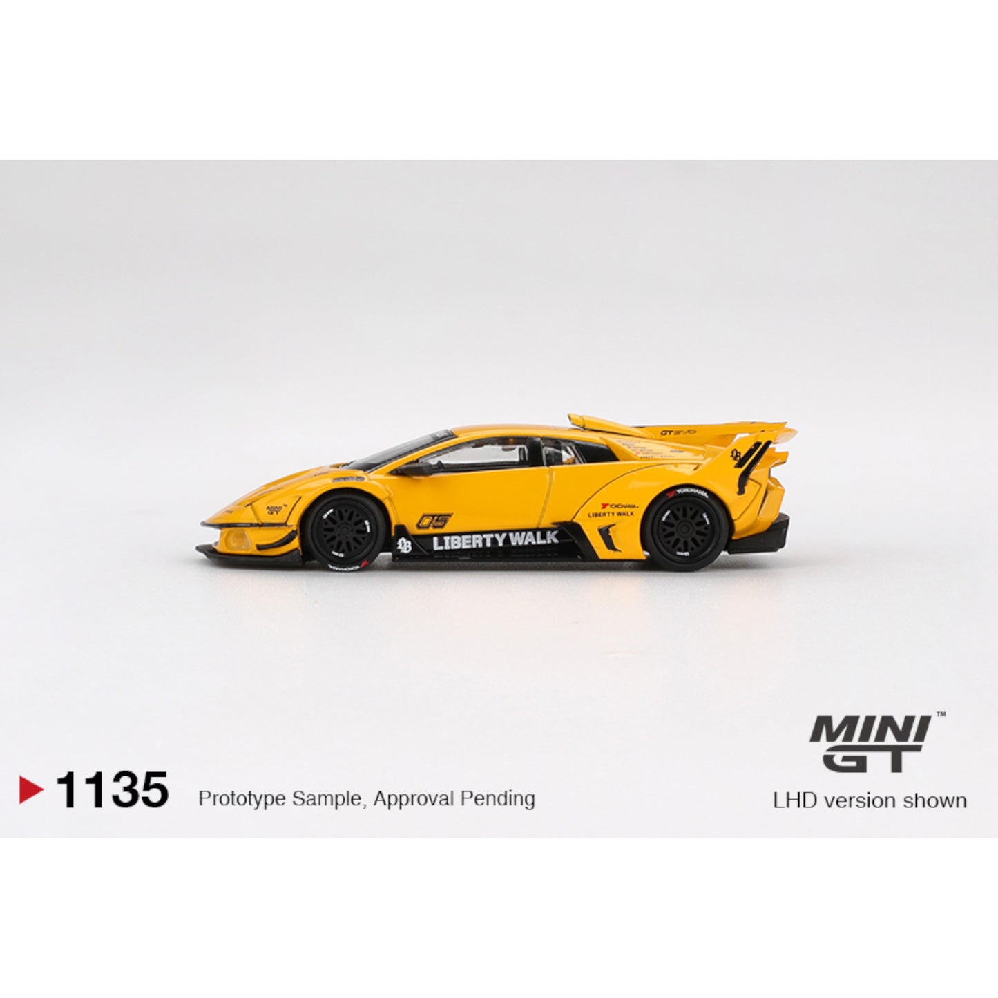 Mini GT - Pre-Order - LB-Silhouette WORKS MURCIELAGO GT Evo Yellow - MGT01135 (LHD)