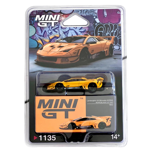 Mini GT - LB-Silhouette WORKS MURCIELAGO GT Evo Yellow - MGT01135-BL Blister
