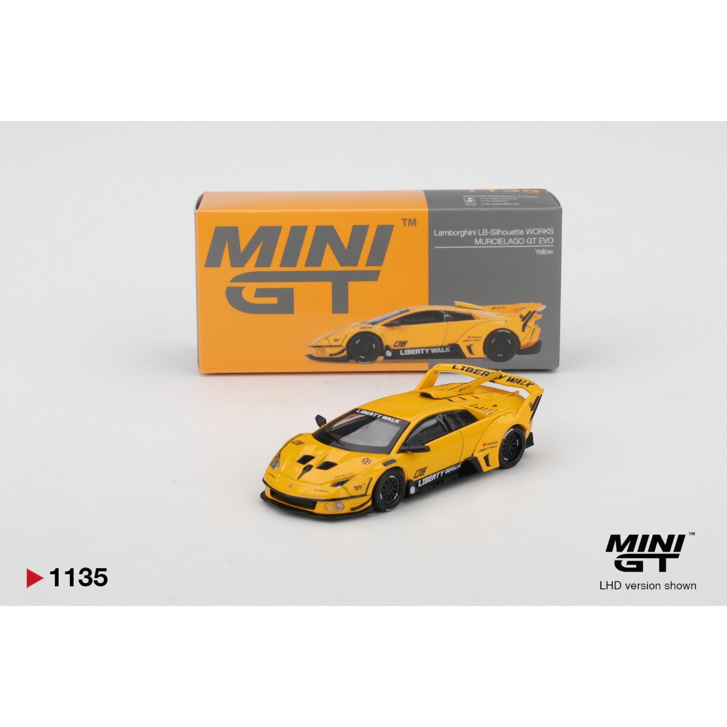 Mini GT - LB-Silhouette WORKS MURCIELAGO GT Evo Yellow - MGT01135 (LHD)