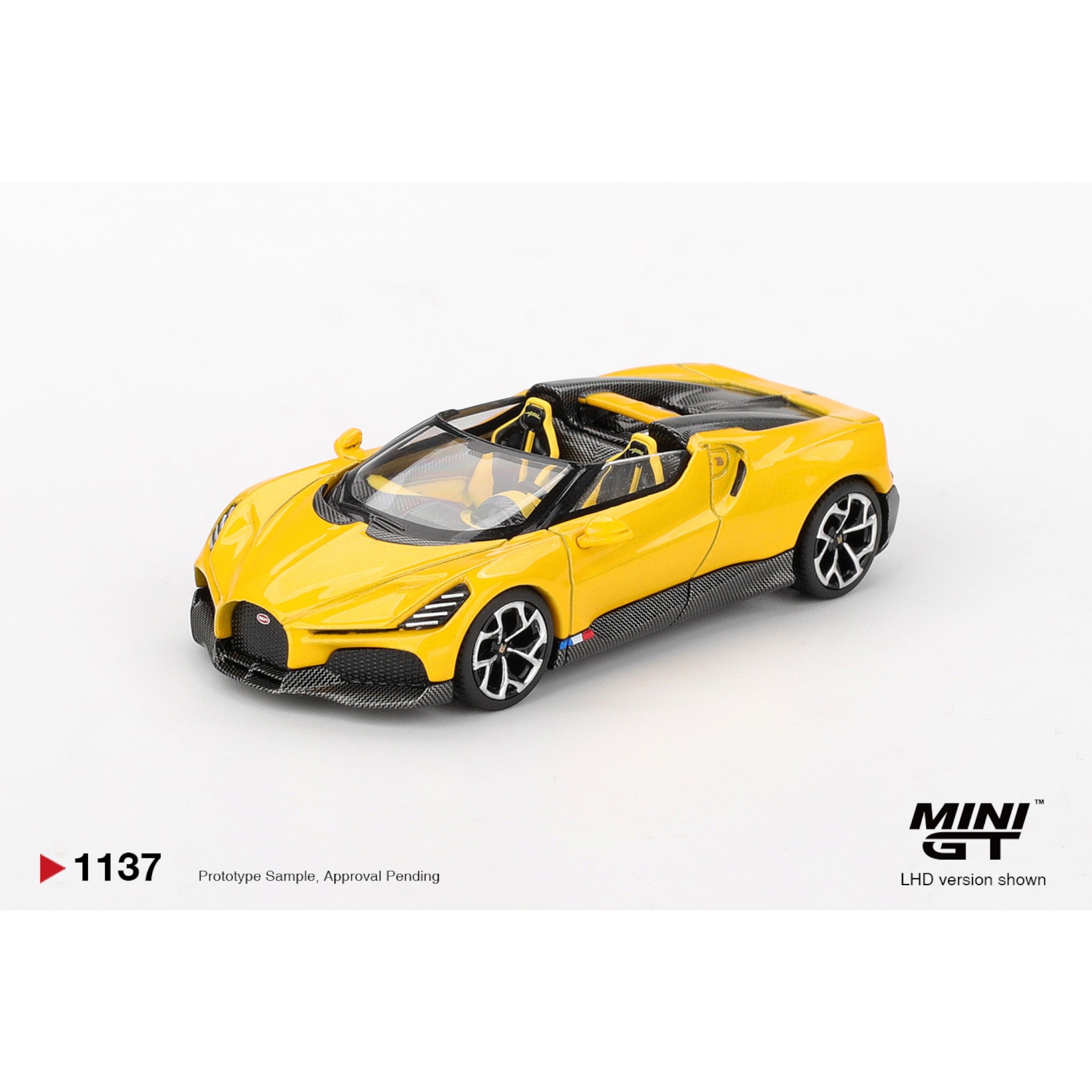 Mini GT - Pre-Order - Bugatti W16 Mistral Yellow - MGT01137 (LHD)