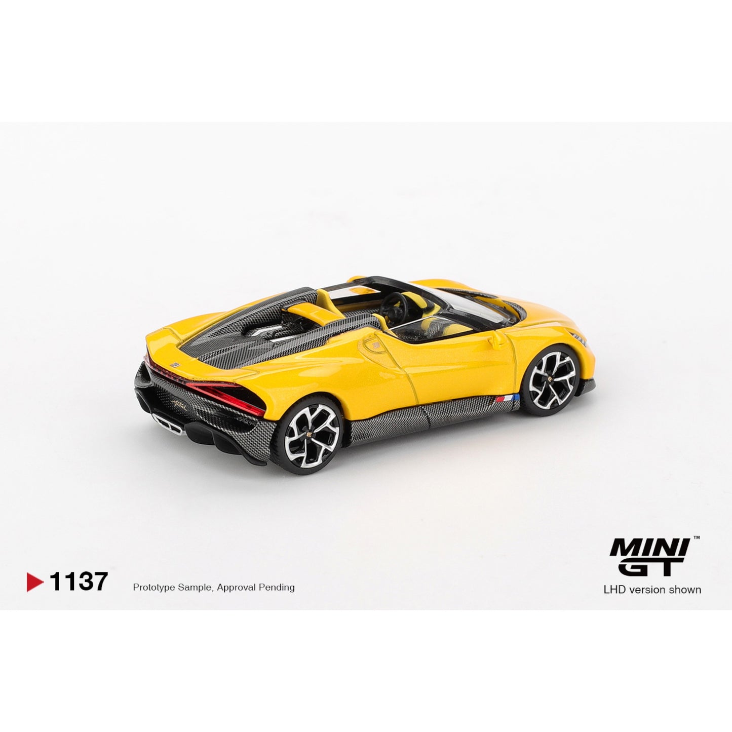 Mini GT - Pre-Order - Bugatti W16 Mistral Yellow - MGT01137 (LHD)