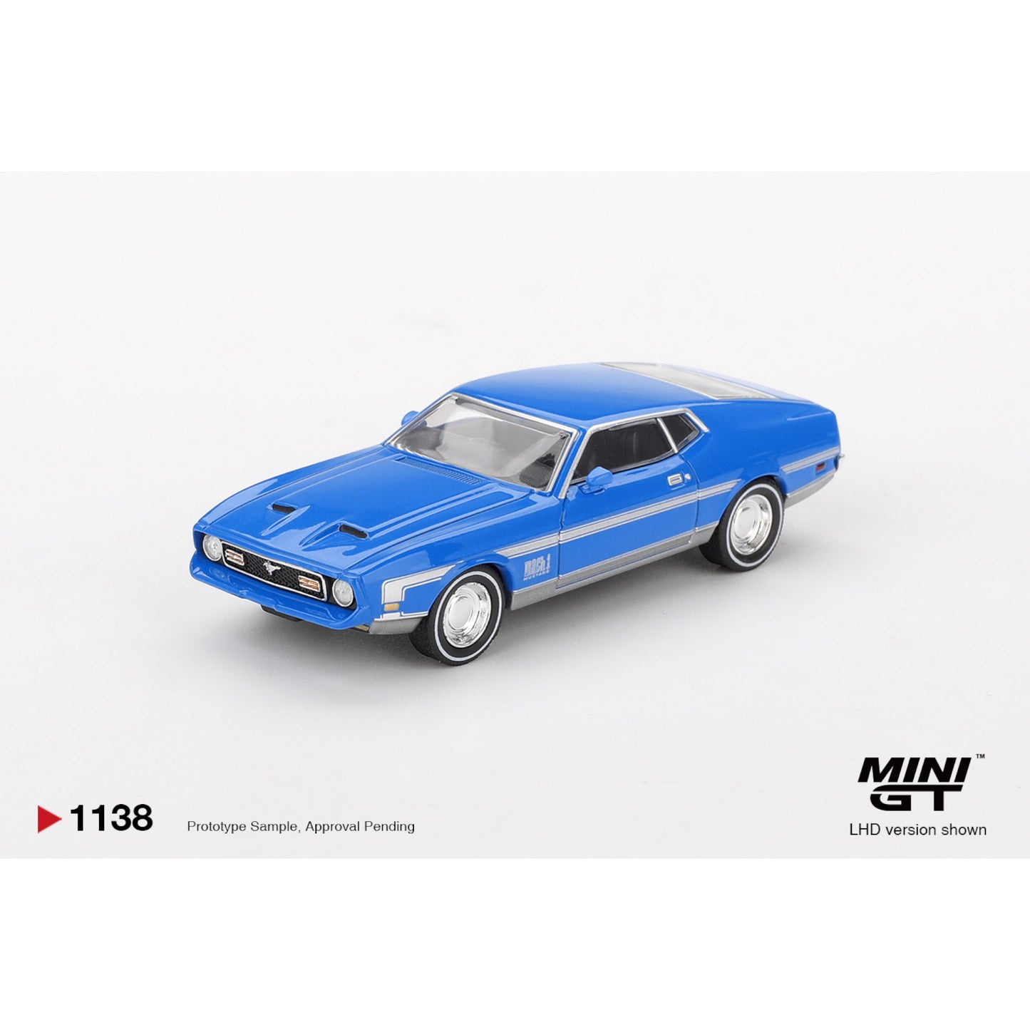 Mini GT - Pre-Order - Ford Mustang Mach 1 Grabber Blue - MGT01138 (LHD)