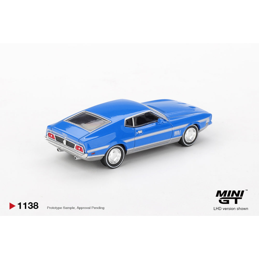 Mini GT - Pre-Order - Ford Mustang Mach 1 Grabber Blue - MGT01138 (LHD)