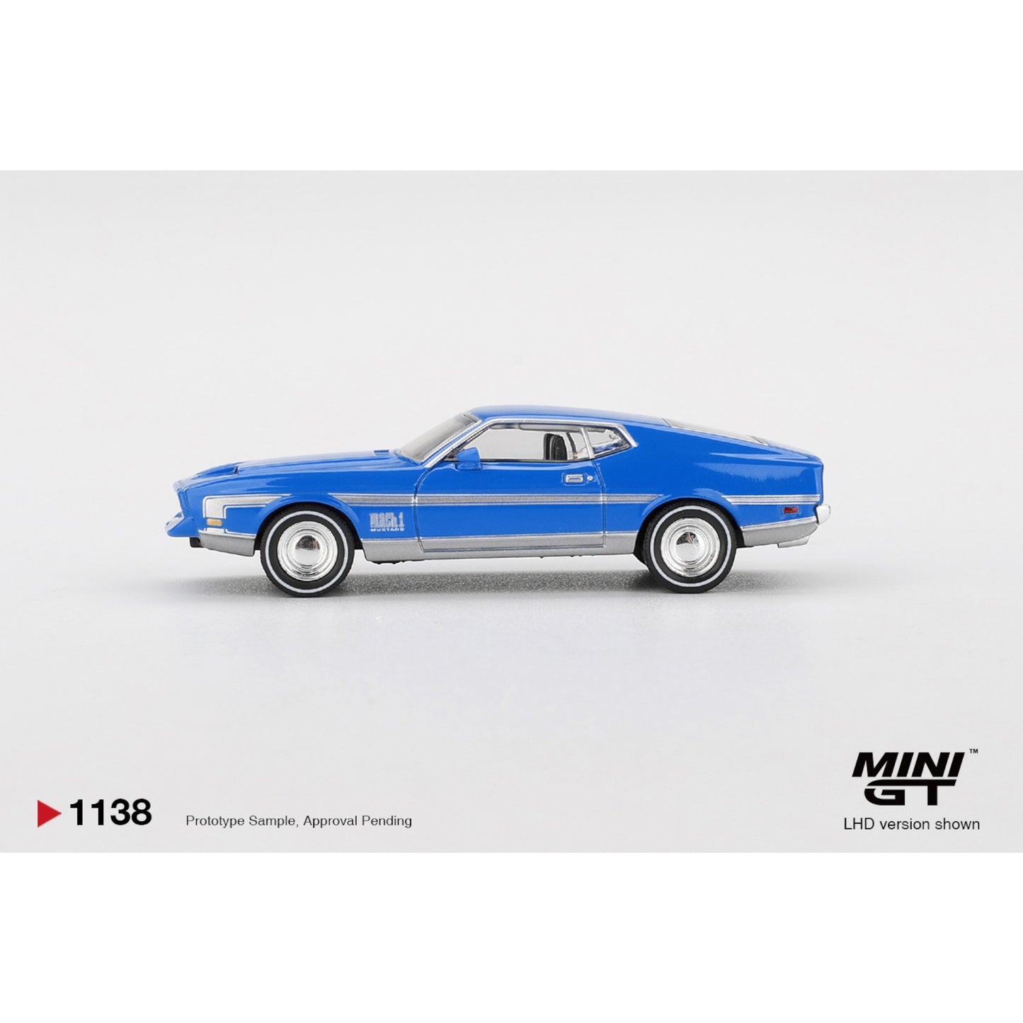 Mini GT - Pre-Order - Ford Mustang Mach 1 Grabber Blue - MGT01138 (LHD)