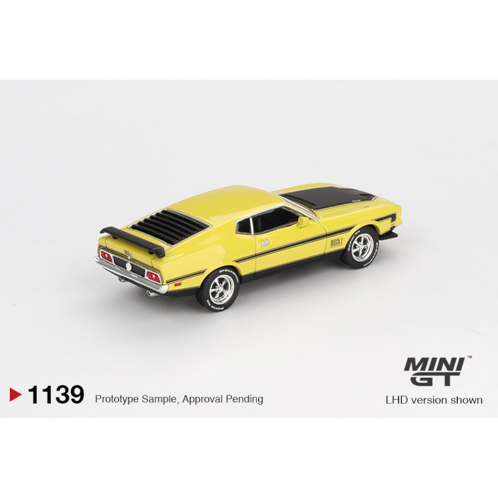Mini GT - Pre-Order - Ford Mustang Mach1 Grabber Yellow - MGT01139 (LHD)