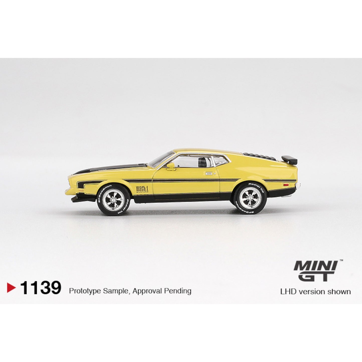 Mini GT - Pre-Order - Ford Mustang Mach1 Grabber Yellow - MGT01139 (LHD)