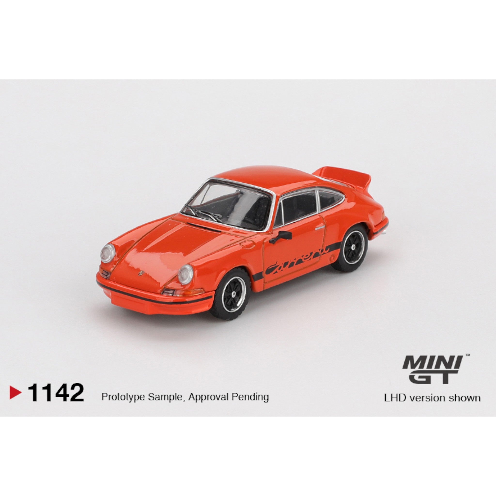 Mini GT - Pre-Order - Porsche 911 Carrera RS 2.7 Tangerine with Black Livery - MGT01142 (LHD)