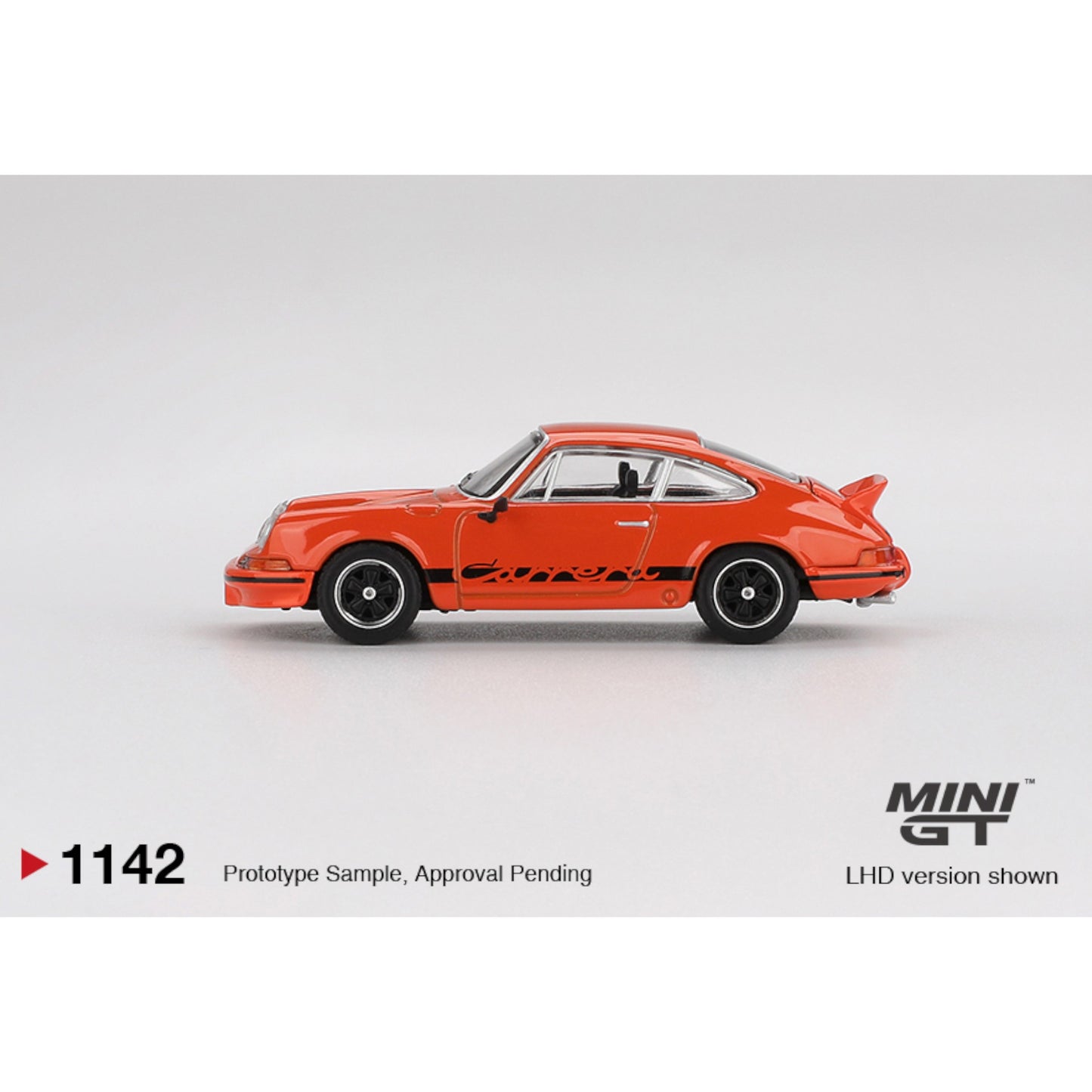 Mini GT - Pre-Order - Porsche 911 Carrera RS 2.7 Tangerine with Black Livery - MGT01142 (LHD)