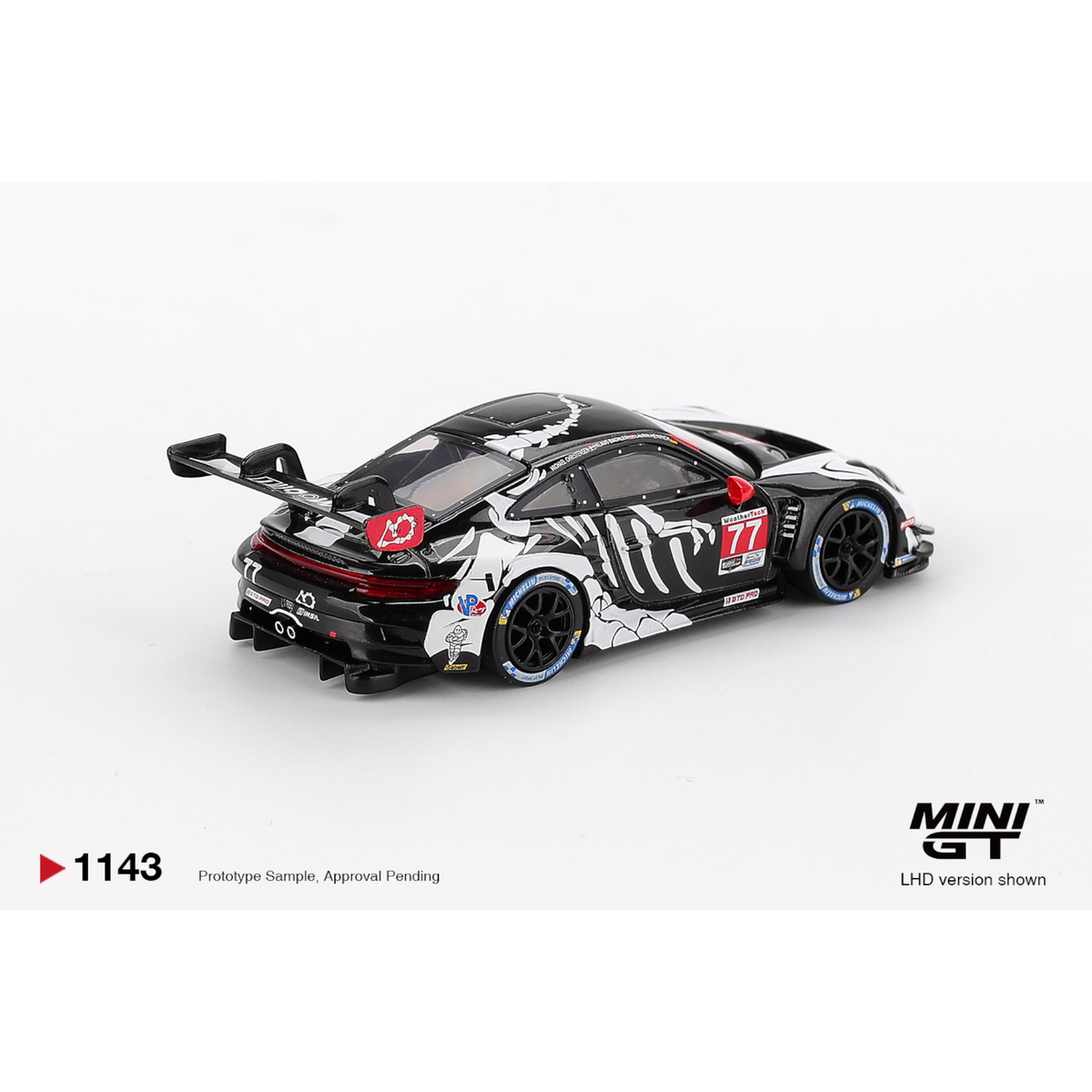 Mini GT - Porsche 911 GT3 R #77 AO Racing 2025 IMSA Petit Le Mans - MGT01143 (LHD)
