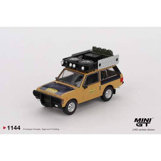 Mini GT - Pre-Order - Range Rover 1981 Camel Trophy Sumatra C.Swoboda & K.Mentel  Winner - MGT01144 (LHD)