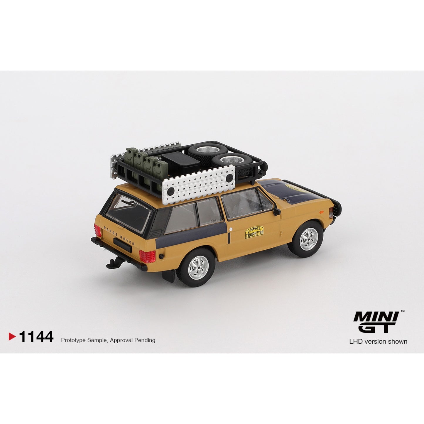 Mini GT - Pre-Order - Range Rover 1981 Camel Trophy Sumatra C.Swoboda & K.Mentel  Winner - MGT01144 (LHD)