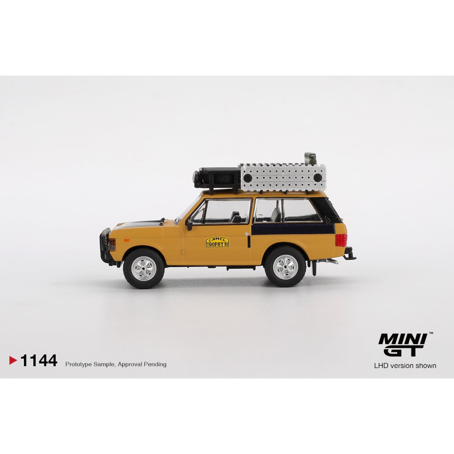 Mini GT - Pre-Order - Range Rover 1981 Camel Trophy Sumatra C.Swoboda & K.Mentel  Winner - MGT01144 (LHD)