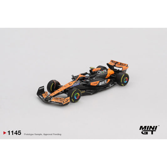 Mini GT - Pre-Order - McLaren MCL38 #4 Lando Norris 2024 F1 2024 Hungarian GP 2nd Place - MGT01145