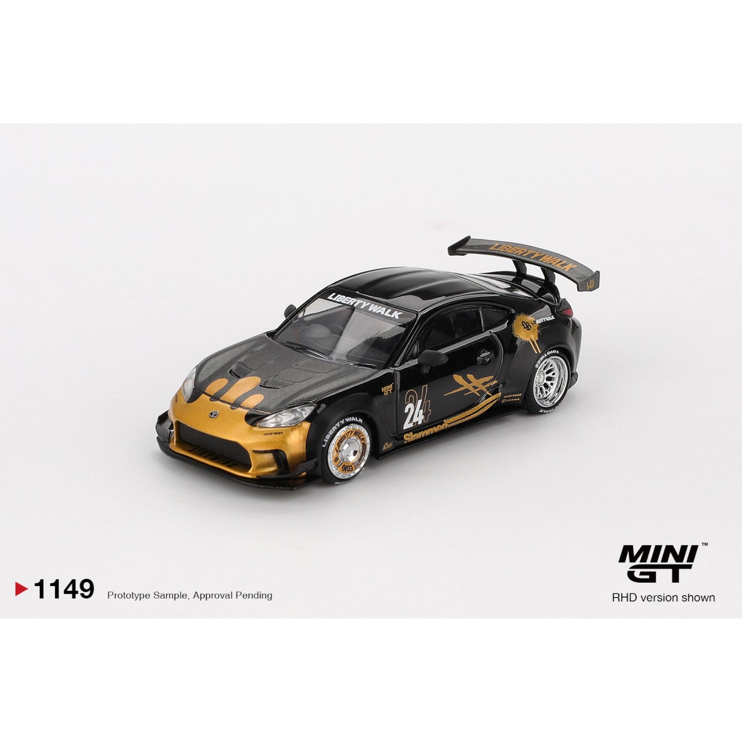 Mini GT - Pre-Order - Toyota GR86 LB★Nation Black / Gold - MGT01149 (RHD)