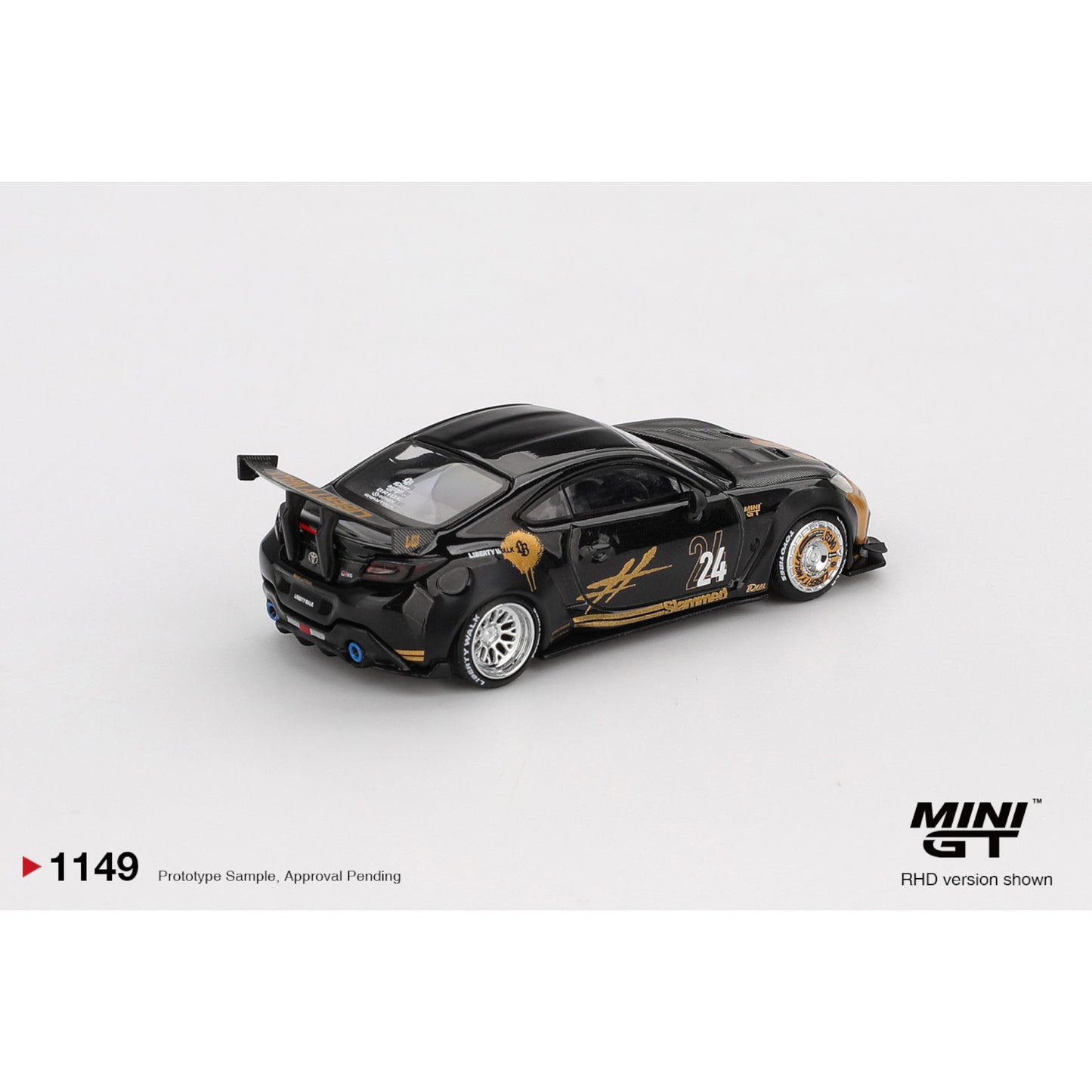 Mini GT - Pre-Order - Toyota GR86 LB★Nation Black / Gold - MGT01149 (RHD)