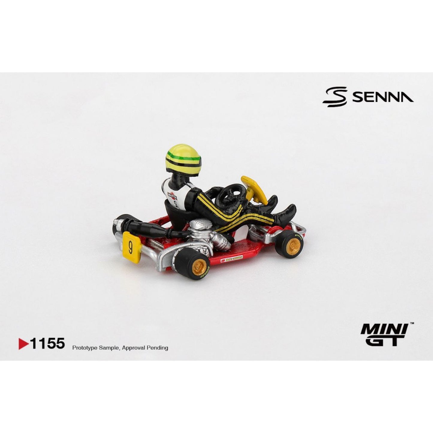 Mini GT - Pre-Order - Ayrton Senna Kart Formula #9 AYRTON SENNA DA SILVA KARTING WORLD CHAMPIONSHIP 1981 - MGT01155