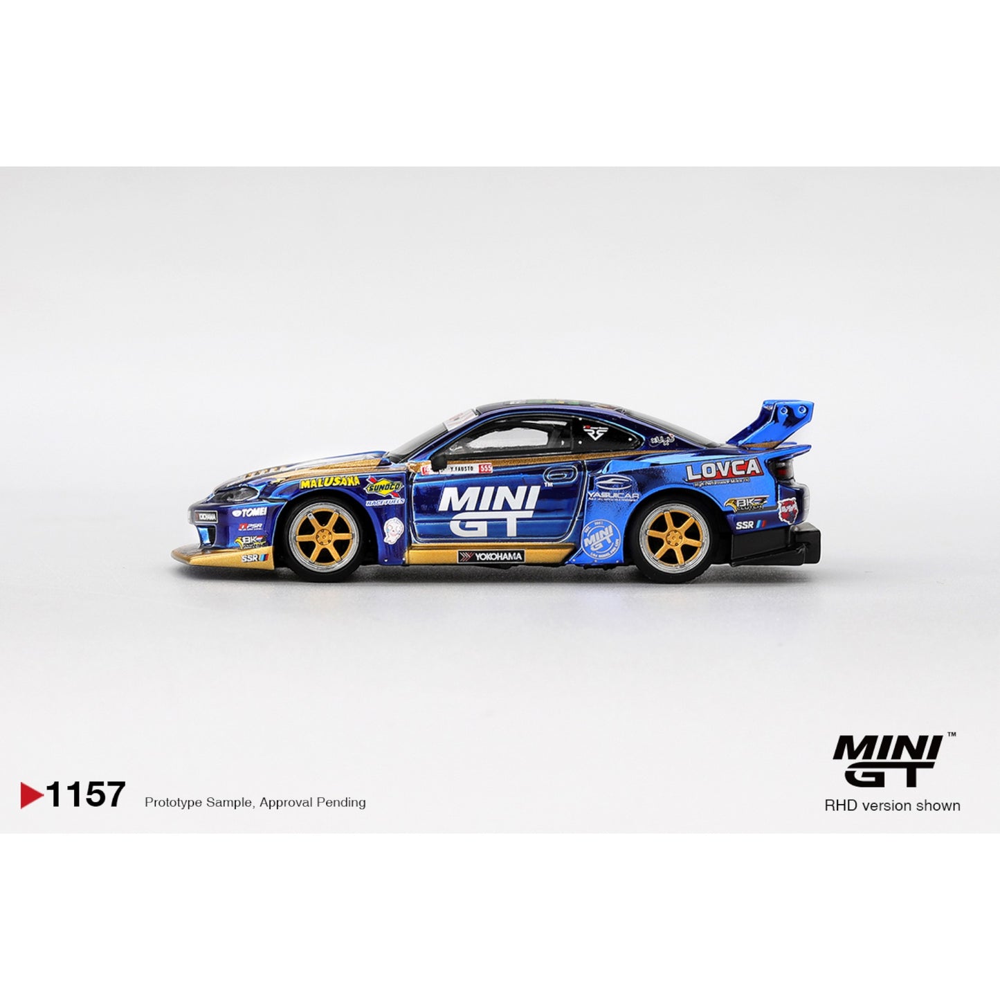 Mini GT - Pre-Order - Nissan LB-Super Silhouette S15 SILVIA  #555 Team MINI GT Liberty Walk 2025 Formula Drift - MGT01157 (RHD)