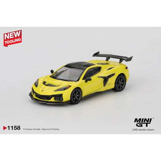 Mini GT - Pre-Order - Chevrolet Corvette ZR1 Accelerate Yellow - MGT01158 (LHD)