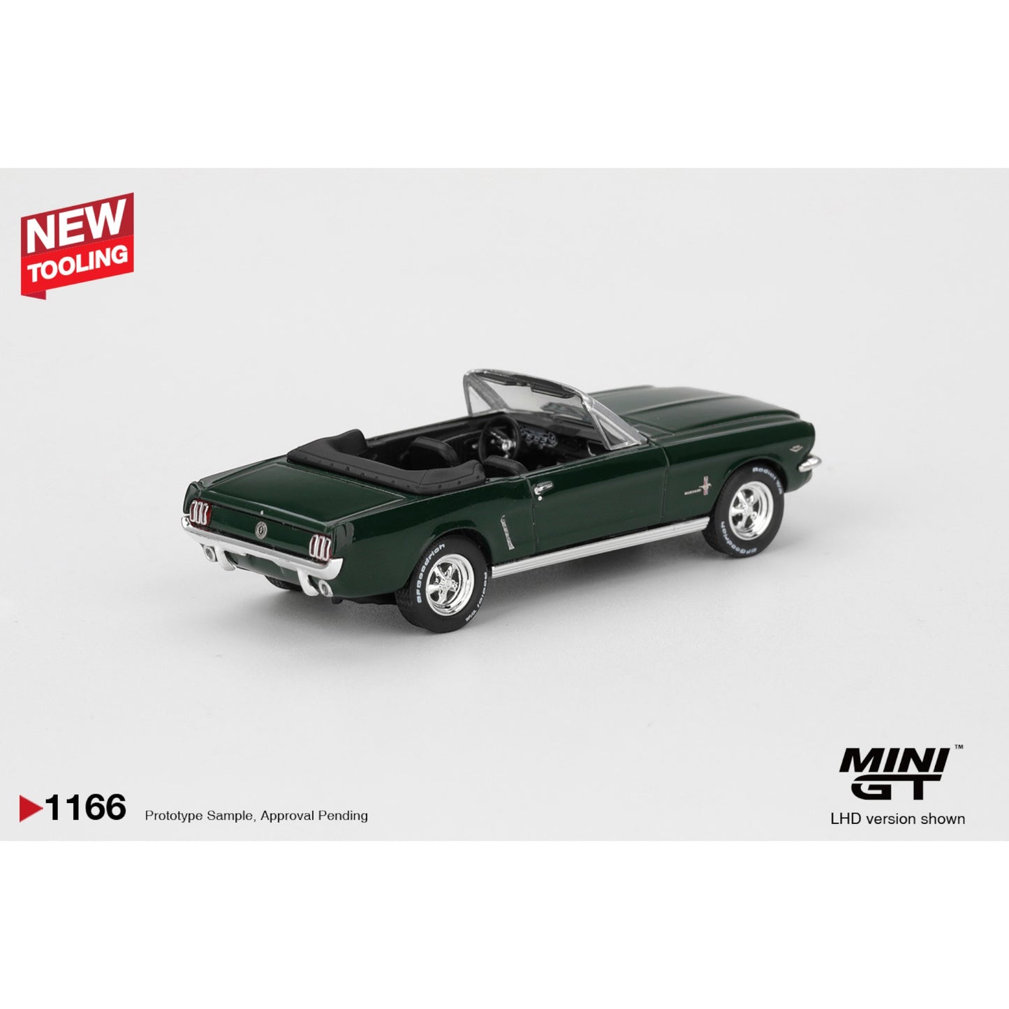 Mini GT - Pre-Order - Ford Mustang Convertible 1964 Highland Green - MGT01166 (LHD)