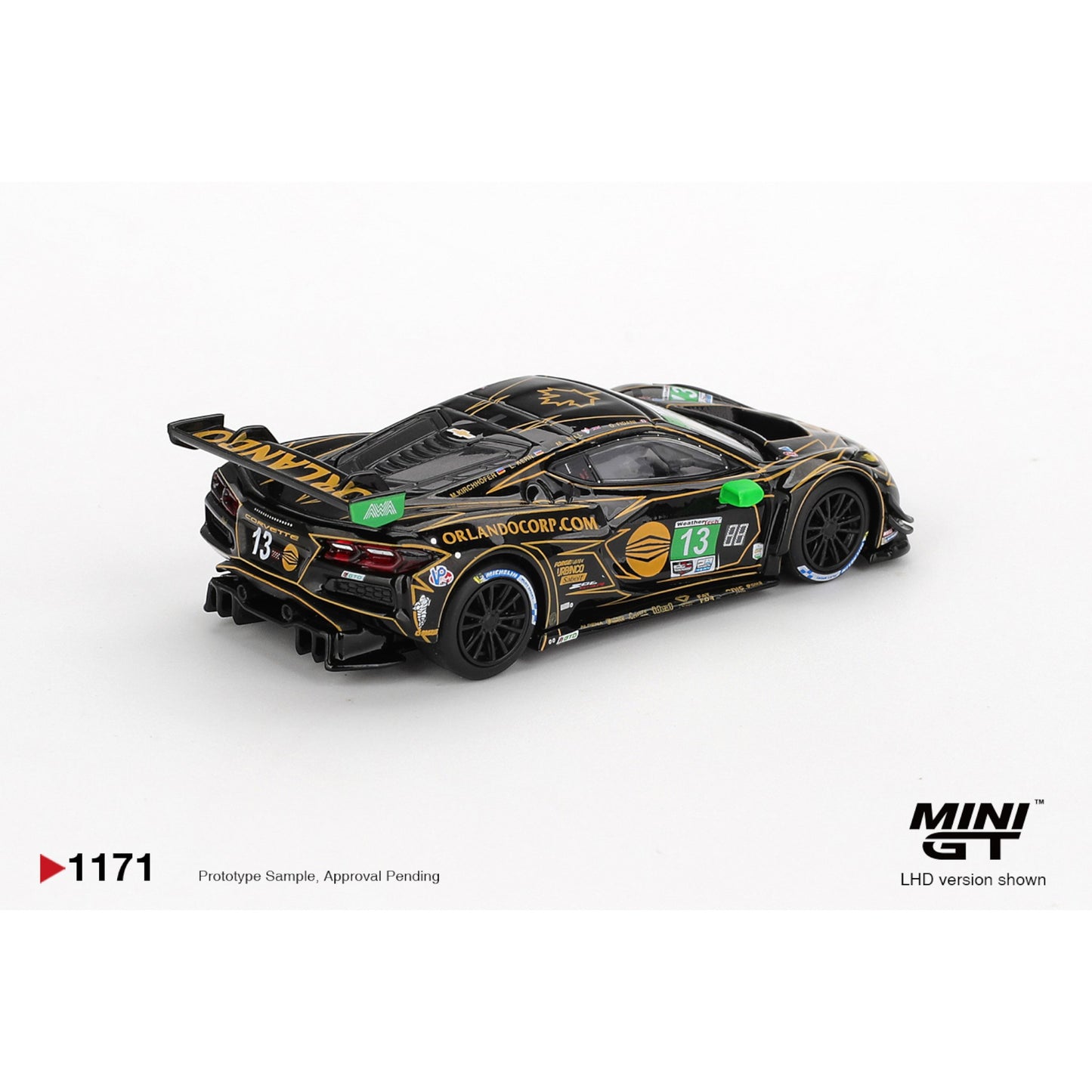 Mini GT - Pre-Order - Chevrolet Corvette Z06 GT3.R #13 AWA 2025 IMSA Daytona 24 Hrs - MGT01171 (LHD)