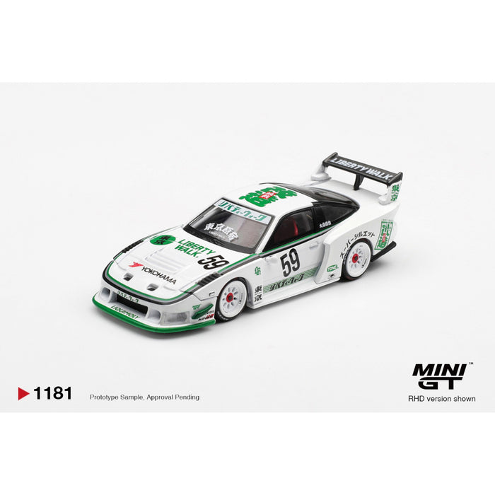Mini GT - Pre-Order - Nissan LB-Super Silhouette 180SX  White - MGT01181 (RHD)