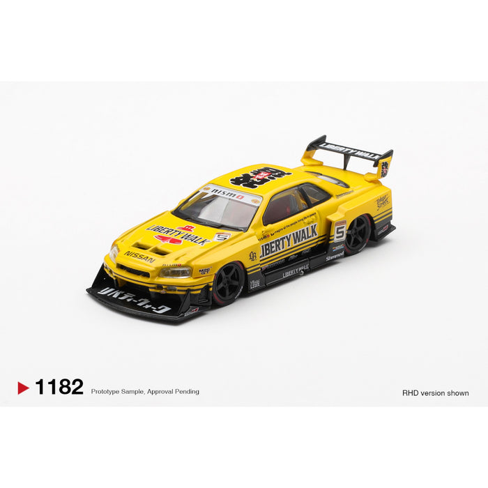 Mini GT - Pre-Order - Nissan LB-ER34 Super Silhouette  SKYLINE Sport Yellow - MGT01182 (RHD)