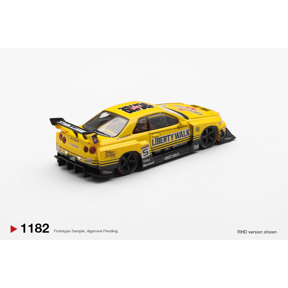 Mini GT - Pre-Order - Nissan LB-ER34 Super Silhouette  SKYLINE Sport Yellow - MGT01182 (RHD)