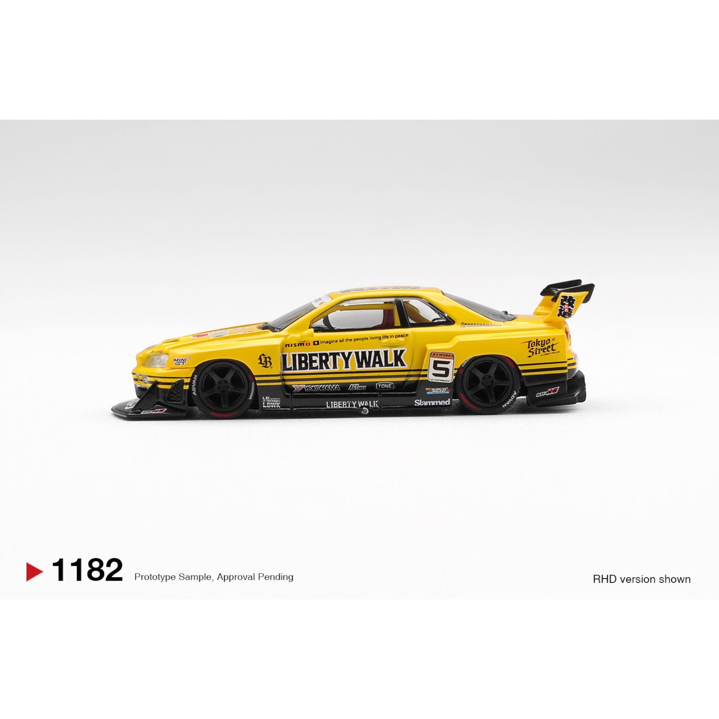 Mini GT - Pre-Order - Nissan LB-ER34 Super Silhouette  SKYLINE Sport Yellow - MGT01182 (RHD)