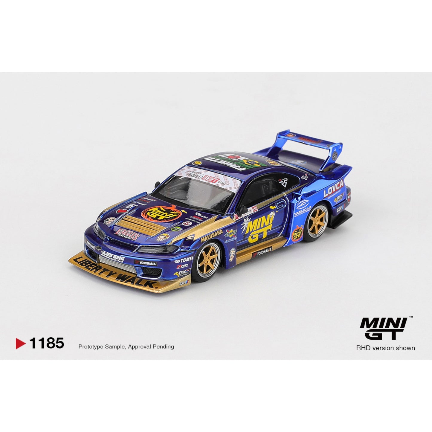 Mini GT - Pre-Order - Nissan LB-Super Silhouette S15 SILVIA #555 Team MINI GT Liberty Walk 2025 Formula Drift Halloween Special - MGT01185