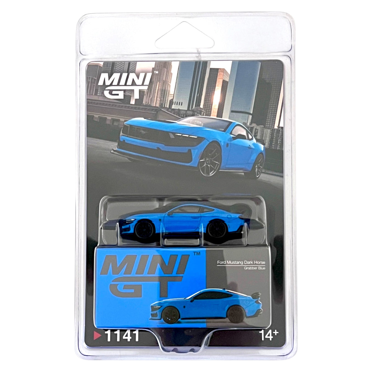 Mini GT - Ford Mustang Dark Horse 2024 Grabber Blue - MGT01141-BL (LHD)