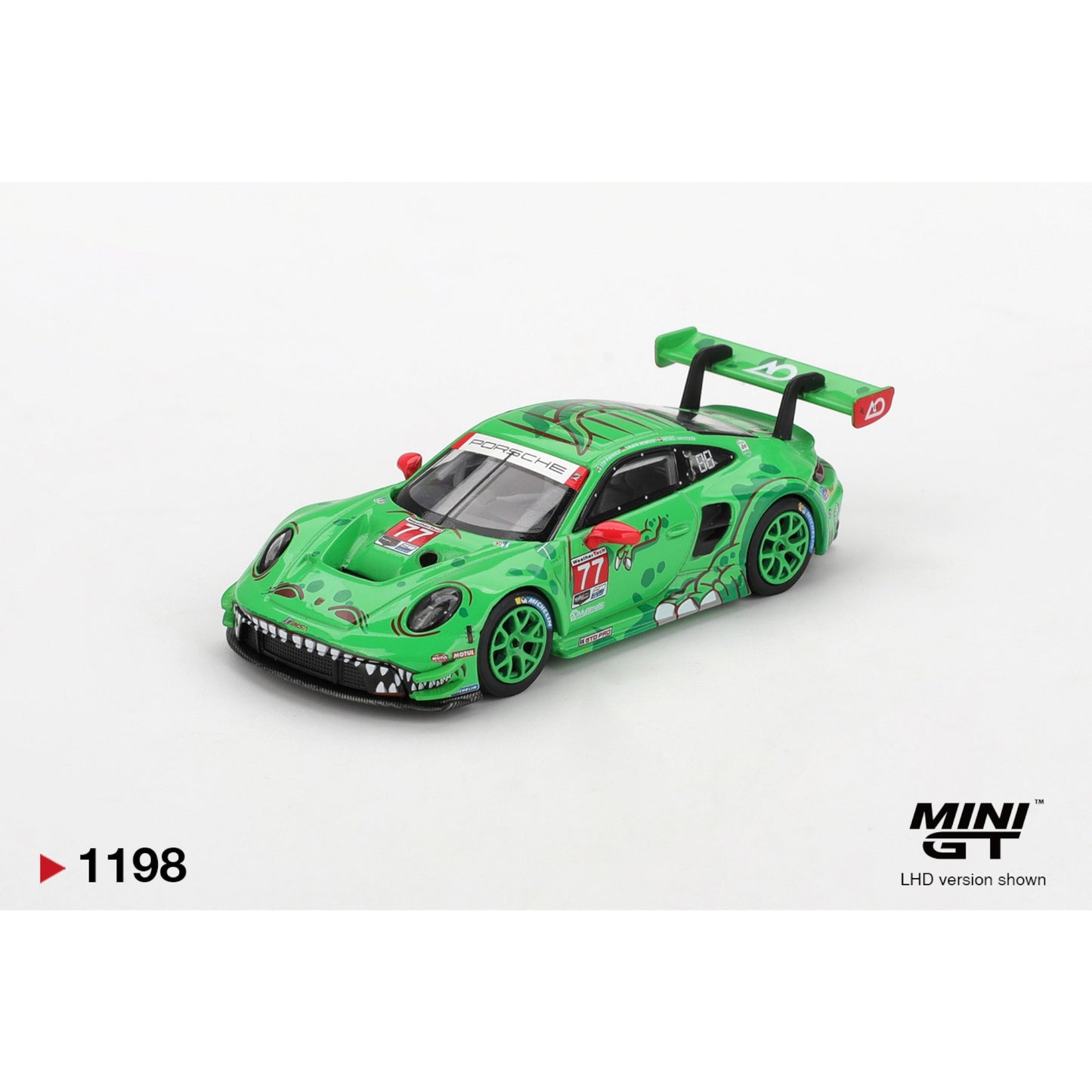 Mini GT - AO Racing IMSA 2024 GTD Pro Champion Set - Rexy & Roxy - MGTS0024 inkl. Rexy Plüsch