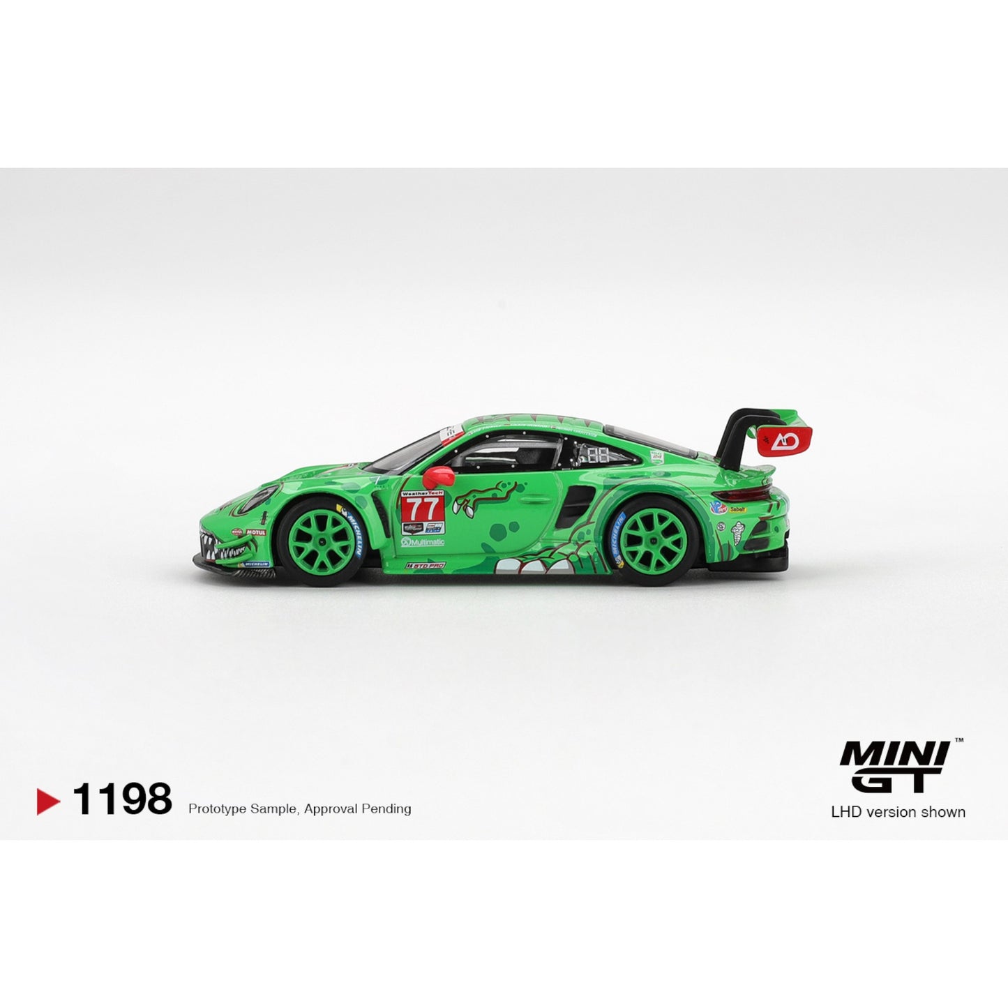 Mini GT - AO Racing IMSA 2024 GTD Pro Champion Set - Rexy & Roxy - MGTS0024 inkl. Rexy Plüsch