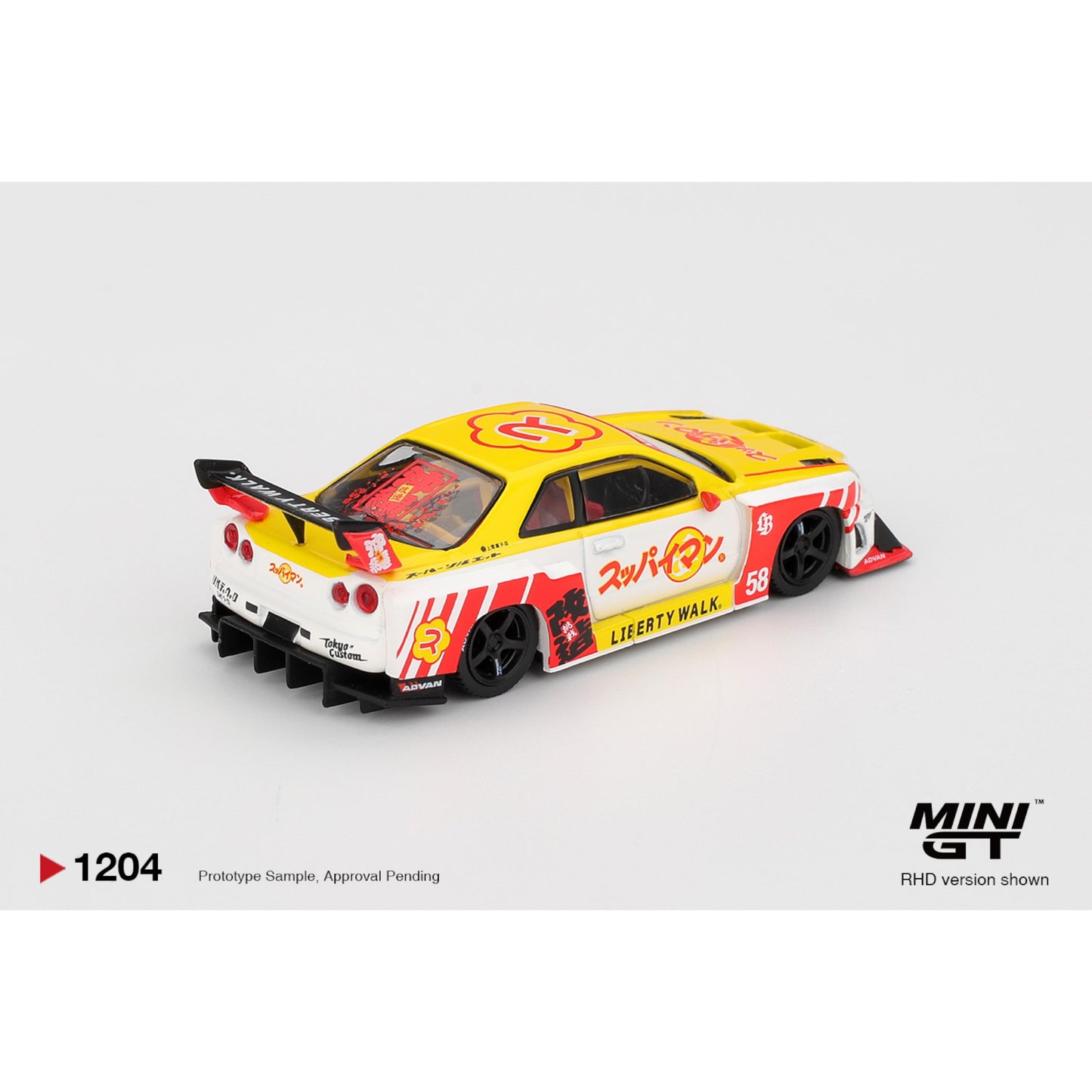 Mini GT - Pre-Order - Nissan LB-ER34 Super Silhouette SKYLINE Suppaiman Okinawa - MGT01204 (RHD)