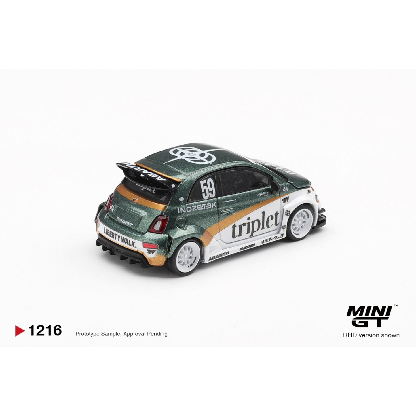 Mini GT - Pre-Order - Abarth 595 LB-WORKS - TY Edition - MGT01216 (RHD)