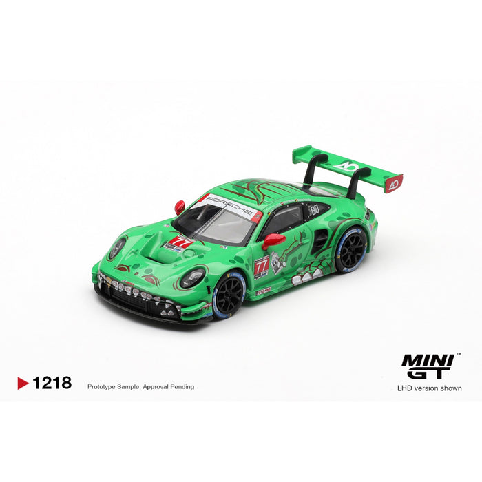 Mini GT - Pre-Order - Porsche 911 GT3 R (992) #77 AO Racing 2025 IMSA Sebring 12 Hrs Class Winner - MGT01218 (LHD)