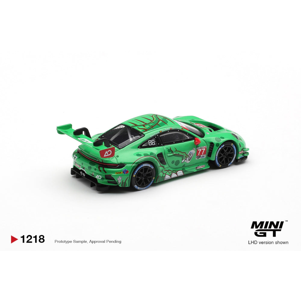 Mini GT - Pre-Order - Porsche 911 GT3 R (992) #77 AO Racing 2025 IMSA Sebring 12 Hrs Class Winner - MGT01218 (LHD)